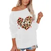 Damen Hoodies Leopard Love Print Valentinstag Hoody Streetwear Niedliche Frauen Pullover Punk Style Übergroßer Hoodie 2023 Sudaderas