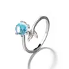 Cluster Rings Original Blue Trendy Mermaid Bubble Open Ocean Fishtail Ring For Women Creative Fashion Jewelry