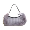 Designer FW22 O Lock Fur Swing Sacs à bandoulière sous les bras Sac à chaîne Demi-Lune Hobos Cross Body Sac à main en toile en cuir Bourse Roma Zip Tote 8BS068A