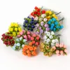 Dried Flowers 12PCslot Mini Artificial Rose Bouquet Silk Fake For Home Decor Wedding Decoration Craft Wreath Gift Accessories 230923