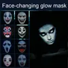 Party Masks Bluetooth App Control Smart LED Face Masks Programmerbar förändring Face DIY Poes för fest Display LED -lättmask för Halloween 230925