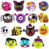 Konst och hantverk 32st Halloween Toys Paper Plate Diy Art Craft Handmased 3D Pumpkin Trick eller Treat Stickers Party Games Early Education for Kids 230925