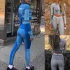 Kvinnors tvåbitar byxor Sexiga spårdräkter kvinnor Två stycken Set Outfits Sports Fitness High midje Leggings Winter Spring Matching Set Sweatsuit J230925