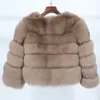 Pelliccia finta da donna 2023 vero cappotto invernale giacca da donna naturale procione tuta sportiva O-collo spesso caldo lusso femminile taglie forti 230925