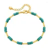 Strand Ccgood Natural Turquoises Bransoletka dla kobiet Projekt rur miedzianych Złoto platowane 18 K Wysokiej jakości bransoletki biżuteria pulseras mujer