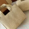 2023-конверт сундук Женская соломенная сумка под мышками Stuff Sacks роскошь Дизайнерская сумка через плечо для покупок Пляжная сумка-кошелек Ремешок-тоут Hobo lady