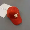 C hoed Baseball Caps Designer Hoeden Triumph Corduroy Baseball Caps heren Damesmode Caps Rode Celi hoed B3P0