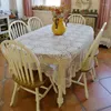Pano de mesa pastoral artesanal flor algodão crochê toalha cozinha ano capa casa natal festa casamento decoração