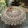 Tkanina stołowa okrągłe ręcznie robione szydełkowe otwartą obrus bawełniany koronkowy mata mata zabytkowa dekoracja domu 70/80/90 cm