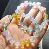 Strand Natural Macaron Quartz Bracelet Gemstone Round Bead Crystal Healing Jewelry Gift 1PC 10MM