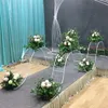 New White Gold S-shaped Big Wave Path Road Lead Wedding Decorations Metal Pillar for Party Hotel Opened Welcome Decor Props