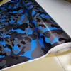 Arctic Blue Snow Camo Car Wrap Vinyl med Air Release Gloss Matt Camouflage som täcker lastbil Båtgrafik Självhäftande 1 52x30M 271Z