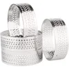 Baking Tools 10Pcs 4.5cm Round Stainless Perforated Seamless Tart Ring Quiche Pan Pie With Hole Shell