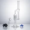 Chinafairprice GB007 Stand Smoking Pipe Glass Bong About 9.13 Inches 14mm Quartz Ceramic Nails Quartz Banger Nail Glass Base Recycle Dab Rig Bubbler Bongs