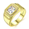 Size 8 9 10 11 12 13 Luxury Jewelry 925 Sterling Silver&Gold Filled princess 5A Cubic Zirconia CZ Dioamond Gemstones Men Wedding B271S