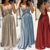 Casual Dresses Low Cut Backless Strap Formal Dress Women Accessory Zipper Elegant For Banquet Party