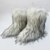 Winter New Fur Snow Boots Women's Imitated Shoes with Thickened and Plushed Mid Sleeve for Thermal Insulation