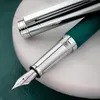 Çeşme Pens Hongdian 1843 Fountain Pen Metal Dalga Deseni Voyager Serisi Güzel Dalgalar Ef F Nibs Okul Ofis Kaligrafi Pens 230923