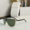 Lunettes de soleil pilote pour hommes de haute qualité au design personnalisé SPR69 jambes de miroir créatives en forme de vague surdimensionnées entrelacées de fibre de silicate de sodium et de métal