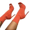 Модельные туфли, 2023 г., женские однотонные туфли на высоком каблуке, на супер каблуке, с квадратным носком, сапоги «рыбий рот», сексуальные сандалии на шпильке с открытым носком, Sapato Salto