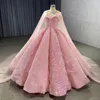 Roze Glanzende Off Schouder Glinsterde Quinceanera Jurk 2024 Volumineuze Pailletten Kralen Met Cape vestidos prom vestidos de baile jurk