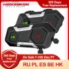 Walkie Talkie HEROBIKER Motocicleta Intercom À Prova D 'Água 1200 M Bluetooth Interfone Capacete Headset Moto Fone De Ouvido Sem Fio Interfone HKD230926