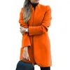 Women's Jackets Wool Coat Women Casual Solid Color Long Sleeve Stand Collar Slim Jacket Plus Size 5XL Autumn Winter Fashion