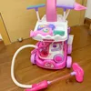 Tools Workshop Simulation Cleaning Tool Sweeping Toy Vacuum Cleaner Kit Trolley Baby Play House Gifts for Girls Housework Toys 230925