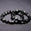 Bracelet en obsidienne noire Anti-gonflement, Dragons phénix fait à la main, décoration cadeau, bijoux A66, brins de perles 226D