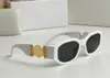 Vitgrå geometriska solglasögon Full Rim Designer Solglasögon Shades UV400 Eyewear Unisex