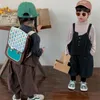 Ensembles de vêtements enfants ensemble 2023 printemps automne à la mode coton lin décontracté bébé garçons et filles gilet rétro deux pièces