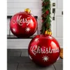 Autres fournitures de fête d'événement 60cm boule décorée gonflable de Noël en plein air en PVC géant sans lumière grandes boules décorations d'arbre de Noël boule de jouet en plein air 230925