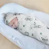 Blankets Swaddling Baby Swaddle Blankets Set with Matching Hat and Drool Cloth Organic Cotton Muslin Swadde Soft born Wrap Receive Blanket 230923