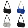 Canvas Schoudertas Dames Heren Tote Designer Handtas Multi Pocket Rits Grote Capaciteit Lady Travel Outdoor Opbergzakken