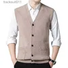 Men's Vests New Arrival Autumn and Winter Pure Cashmere V-neck Sleeveless Cardigan Vest Men's Cashmere Sweater Size S M L XL 2XL 3XL 4XL L230925