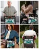 Storage Bags Abstract Retro Geometric Marble Texture Green Wheelchair Bag Armrest Side Electric Scooter Walking Frame Pouch