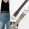 Belts Lychee Grain Leather Ladies Belt With Jeans And Casual Pants Female For Women