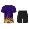 Trainingspakken voor heren Mesh stof Ademend sportkleding Trainingspak Zomer Tenniskleding Sweatshirts T-shirtset Korte mouwen Shorts voor heren