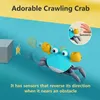 Bath Toys Crawling Crab Baby Toys With Music Led Light Up Music Toys For Toddler Undvik automatiskt hinder Interaktiva leksaker för barn 230923