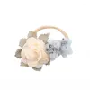 Accessoires pour cheveux, bandeaux en Nylon pour bébés filles, bandeaux à fleurs douces, nœuds, couvre-chef pour nourrissons, pour fête à domicile, mariage