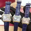 Мужские и женские наручные часы, модный стальной корпус, часы с белым циферблатом, кварцевые часы, кожаный ремешок, деловой стиль 078-3257O