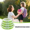 Dinnerware Collapsible Storage Containers 4 Pcs Silicone Lunch Box Foldable Travel With Lids Outdoor Container