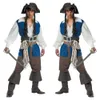 Halloween Maskerade Bal Cosplay Caribische Piratenkostuum Piratenkostuum Volwassen Kapitein Jack Halloween-kostuums