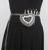 Bälten Kvinnor Runway Fashion Pearl Chain Heart Bag Cummerbunds Female Dress Corsets Waistband Decoration Wide Belt R1857