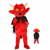 Costumi della mascotte del diavolo rosso Vestito da personaggio dei cartoni animati di Halloween Vestito da festa all'aperto di Natale Abbigliamento pubblicitario promozionale unisex