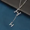 Original designer Jewelry set pendant letter necklace bracelet engrave chain Fashion summer Girls women Jewelry Silver clavicle chain