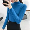 Women's Sweaters 2023 Half Turtleneck Thin Knit Sweater Women Autumn And Winter Slim Tight-fitting Pullover Short Inner Long-sleeved