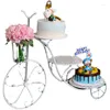 Bakeware Tools Creative Wedding Rack Iron Art Three-layer Bicycle Birthday Multi-layer Cake Dessert Table Display