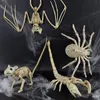 Other Event Party Supplies Halloween Decoration Horror Skeleton Fake Bats rat spider Animal Haunted Home Prop Ornament Toys 230923