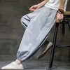 Męskie spodnie Mężczyźni Harajuku Harem Spodnie 2023 Męskie Summer Bawełniane lniane spodnie Joggers Pants Mężczyzna vintage chiński styl mody Rozmiar S-3xl T230925